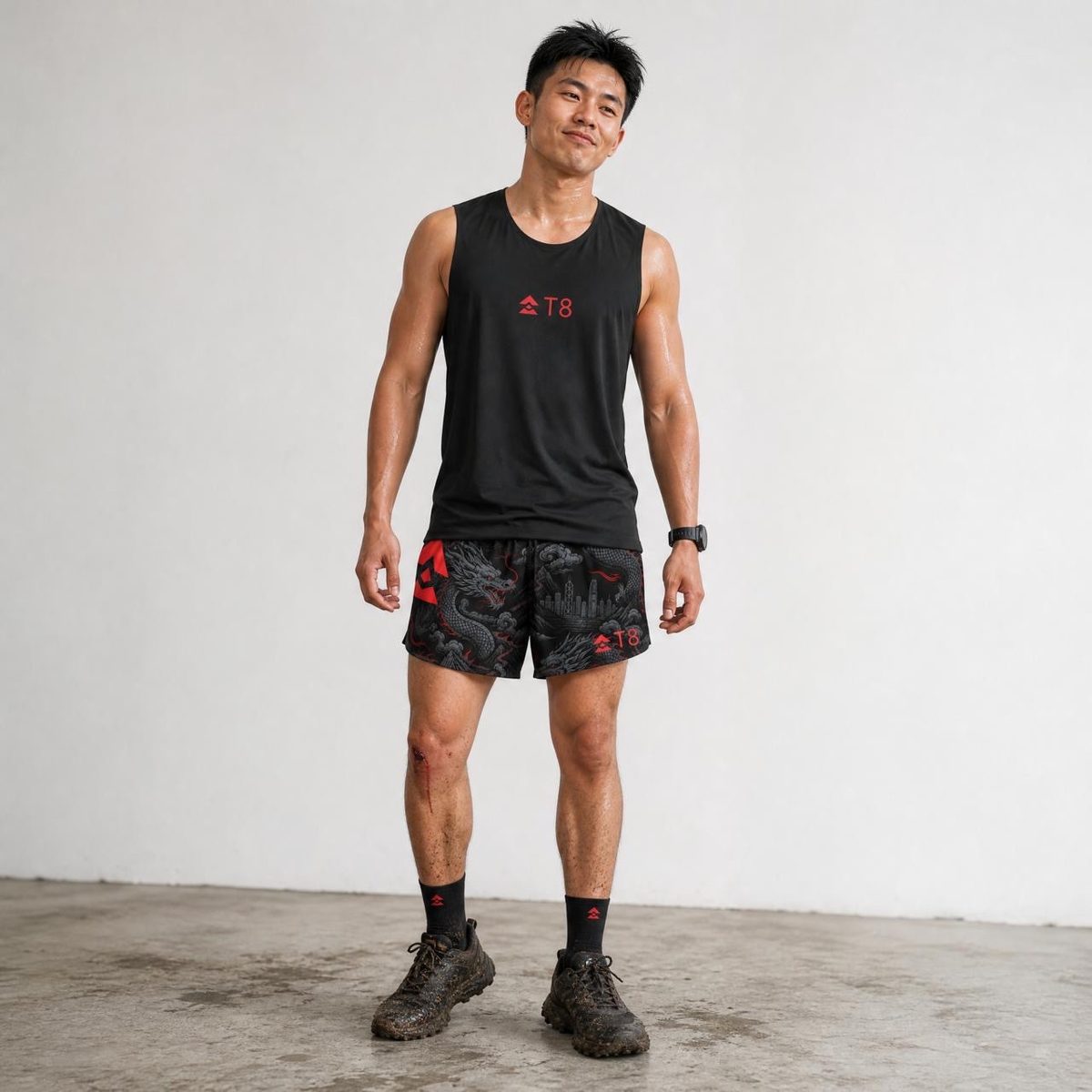 The 9 Dragons X T8 Men's Sherpa Shorts
